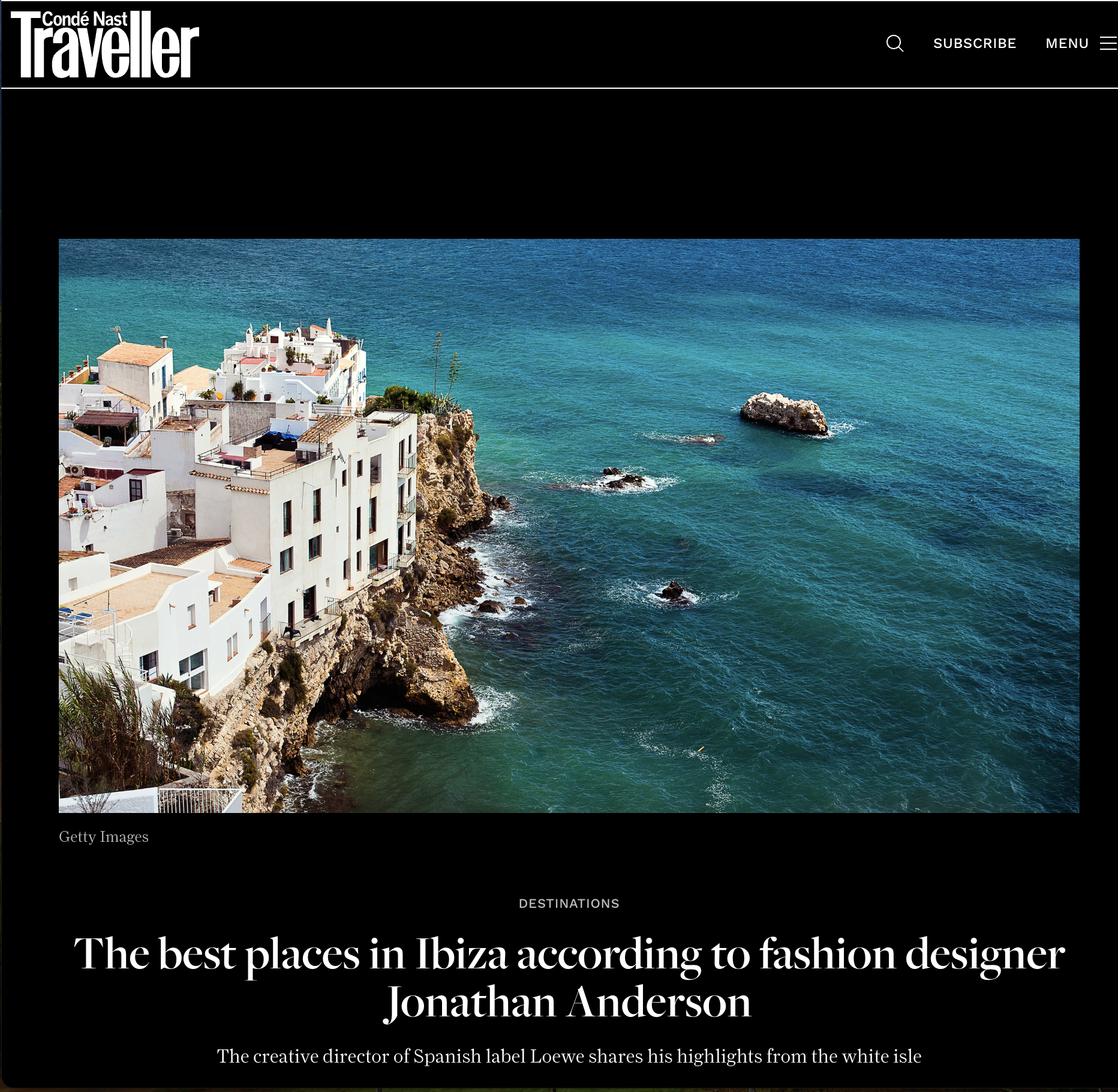 CondeNastTraveler Jonathan Anderson story shot by Sayana Cairo