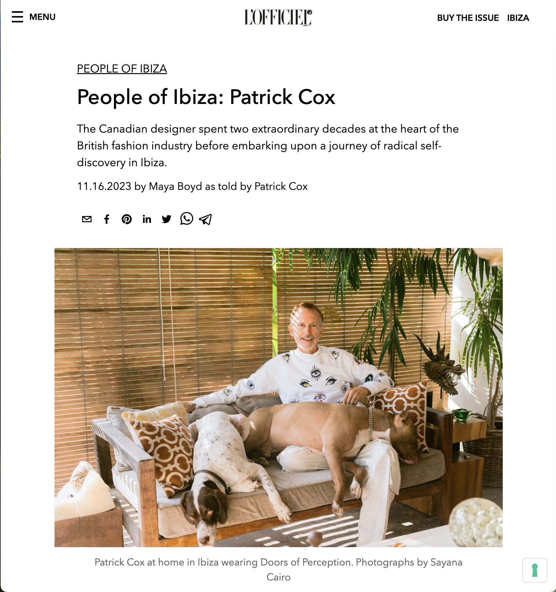 LOFFICIEL Ibiza shot by Sayana Cairo