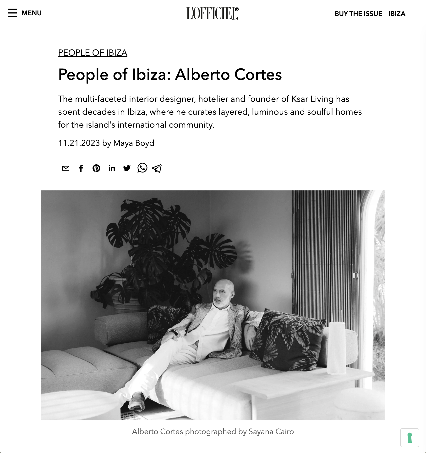 LOFFICIEL Ibiza shot by Sayana Cairo