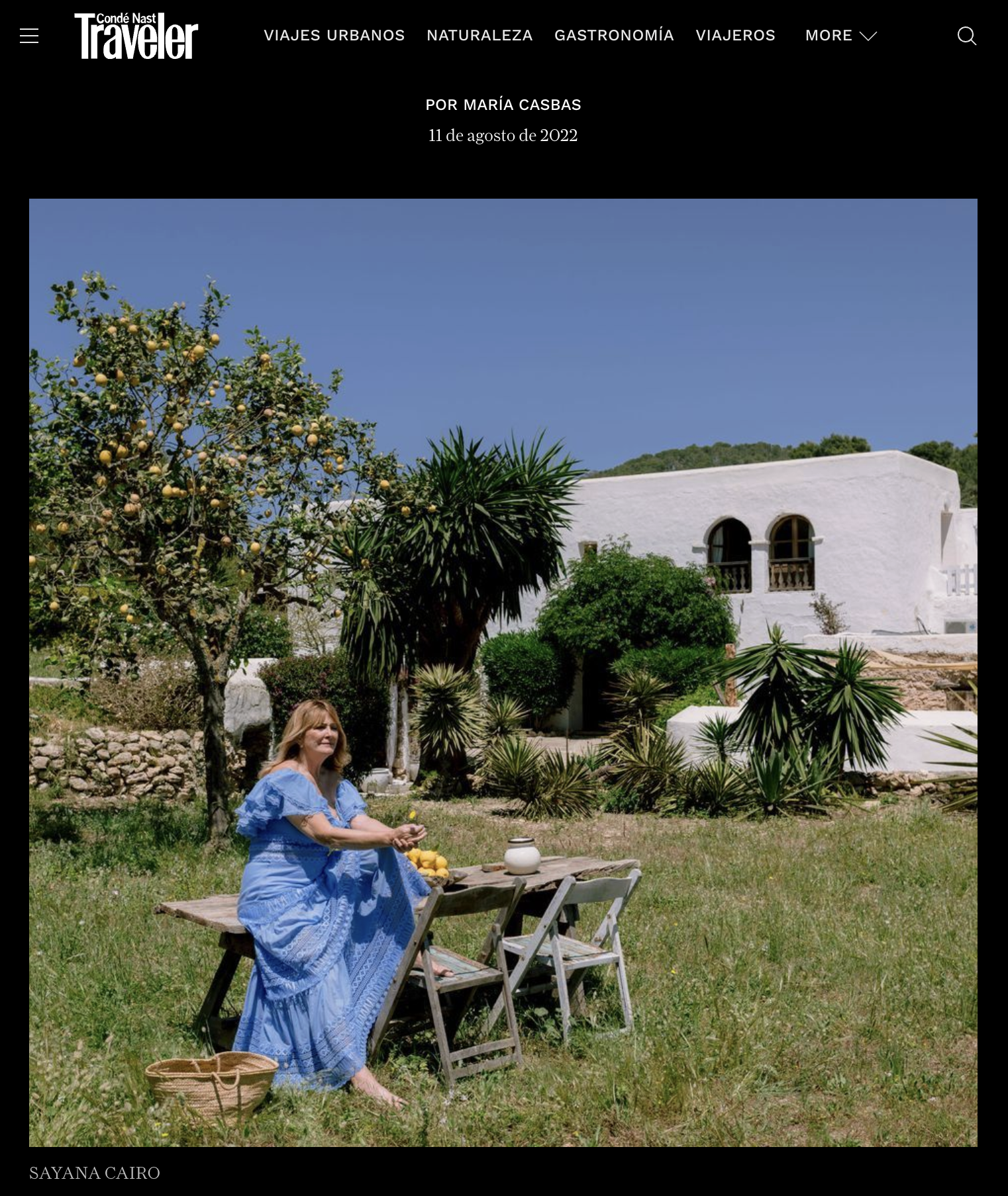 CondeNastTraveller Charo Ruiz story shot by Sayana Cairo