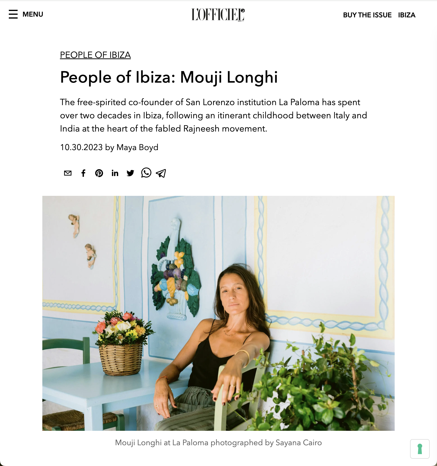 LOFFICIEL Ibiza shot by Sayana Cairo