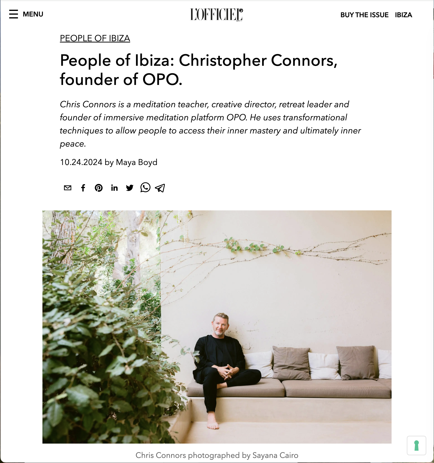LOFFICIEL Ibiza shot by Sayana Cairo