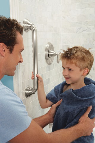 Grab bars keep everyone safe in the bathroom - young and old! 