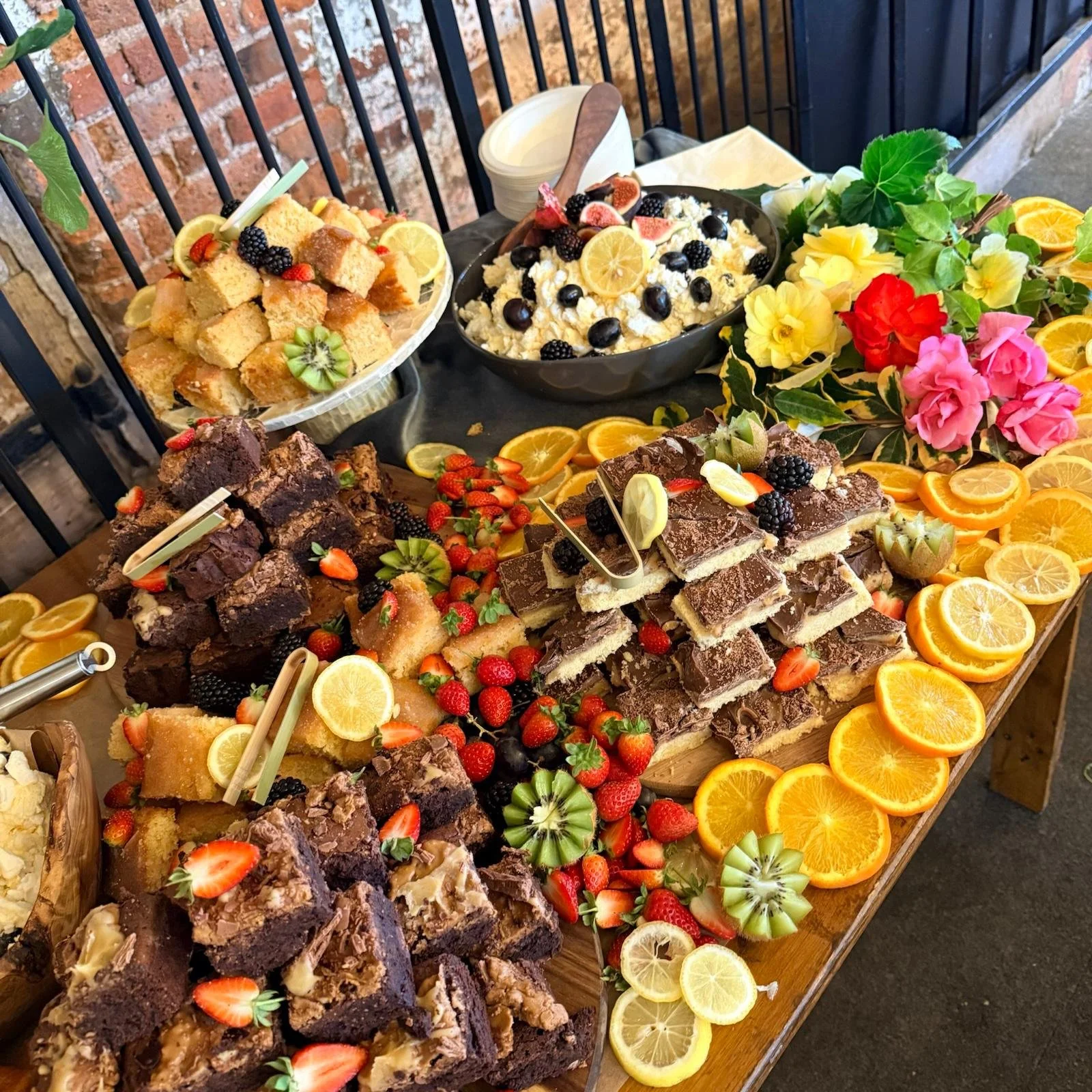 Dessert board at Lorna &amp; Will’s Beautiful Stanford Farm Wedding at Stanford Farm