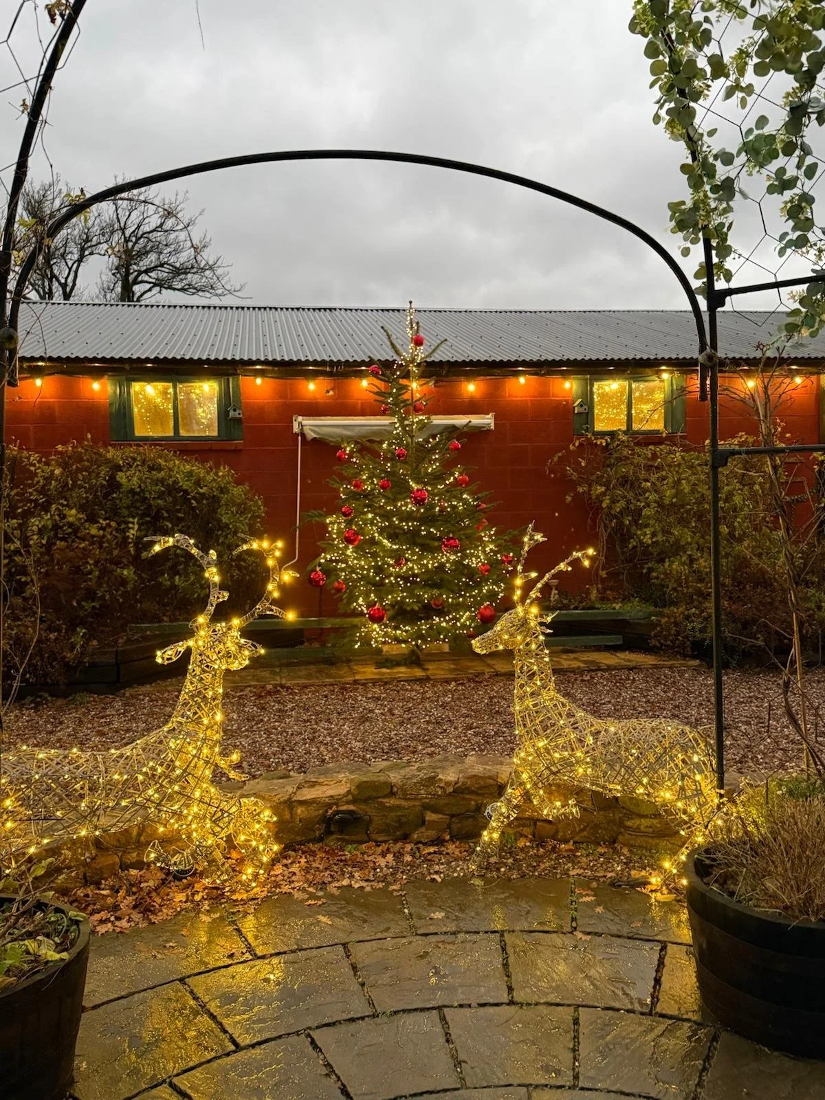 Christmas decorations at Cliona &amp; Nathan’s Magical Winter Wedding at Stanford Farm