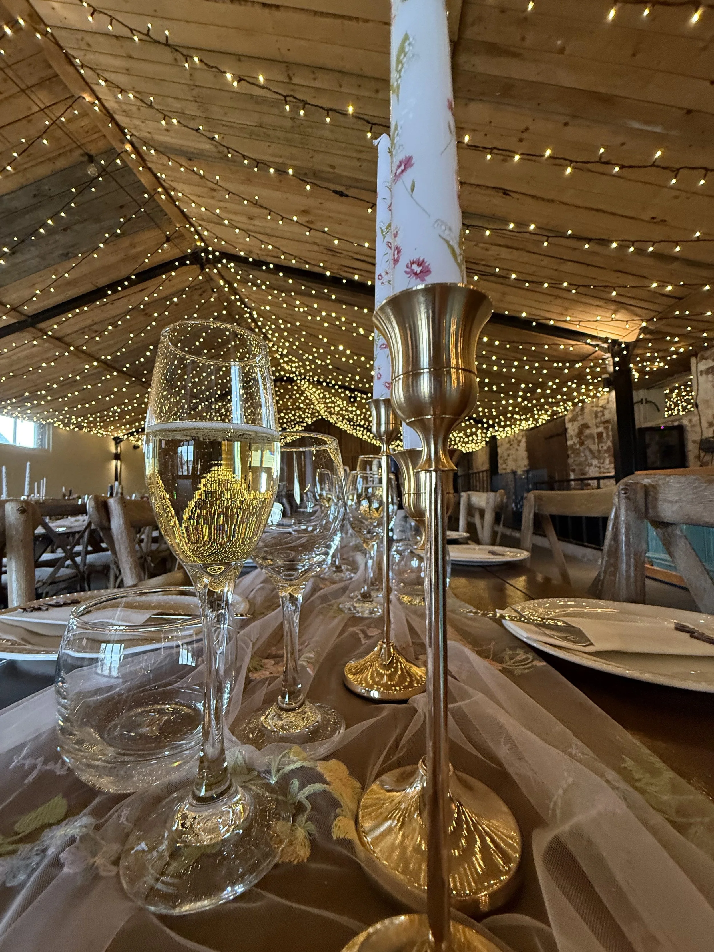 The Cowhouse decorated ready for the guests arrival