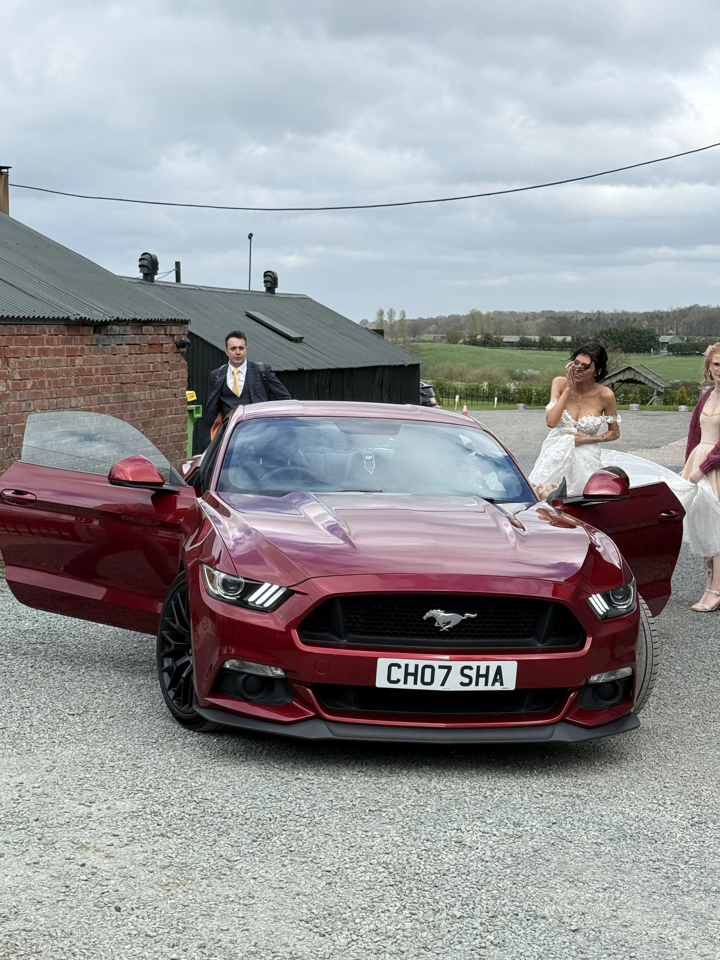 Harley's surprise at Tymara and Harley’s Wedding at Stanford Farm, Shropshire