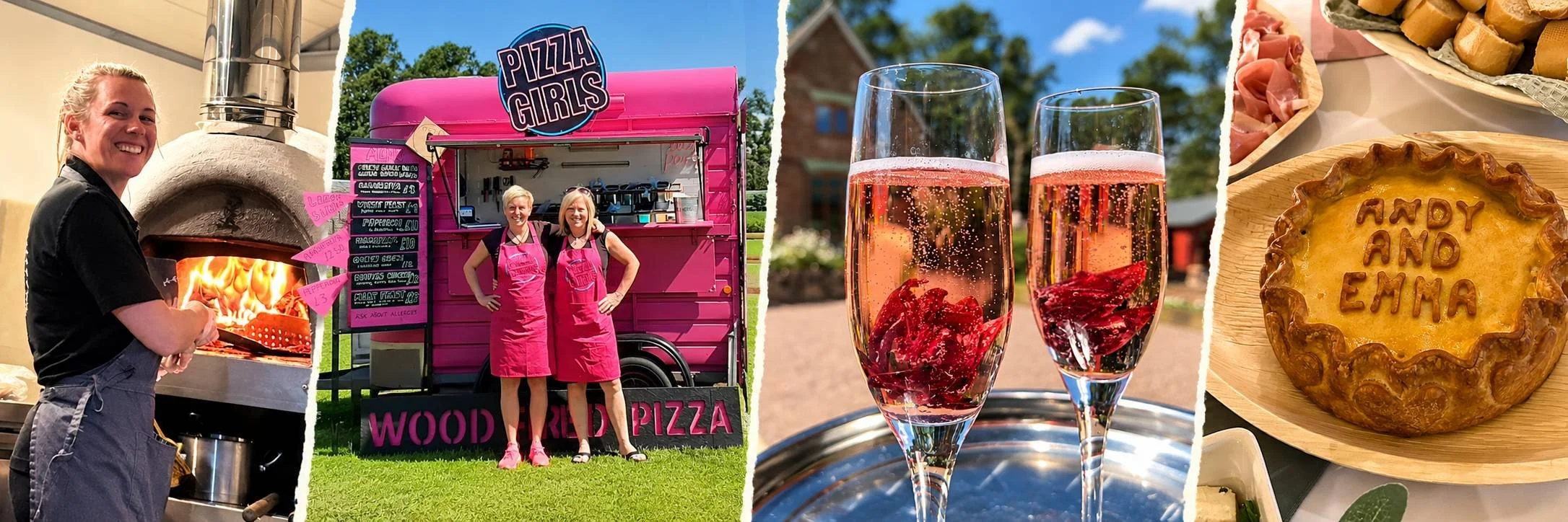 Huge variety of food and drink options for you at Stanford Farm - your wedding - your way