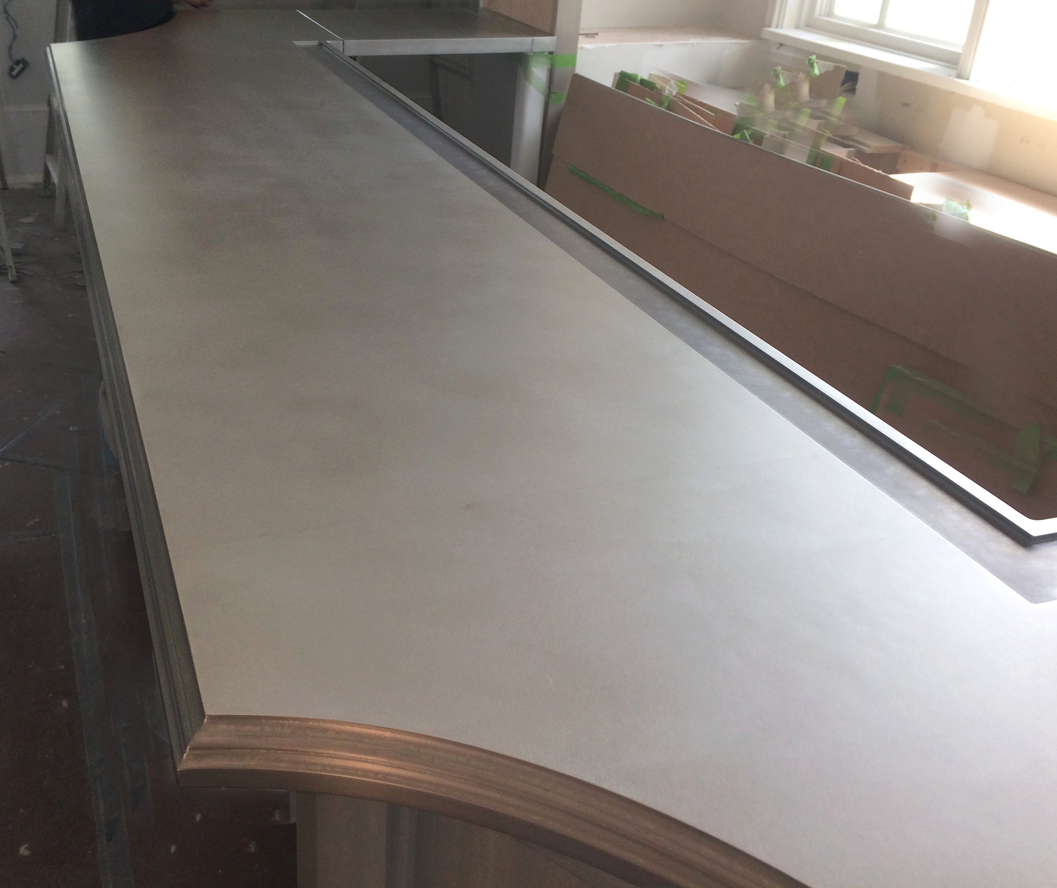 Zinc Commercial Bar Top