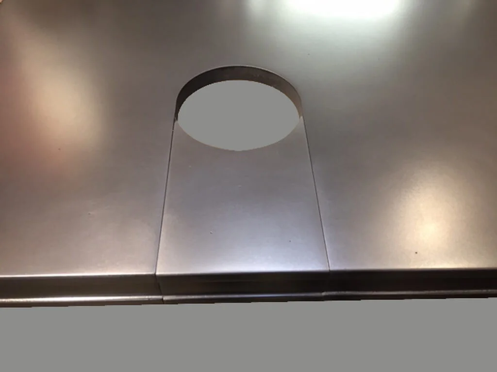 Stainless Steel Countertop with Cutout