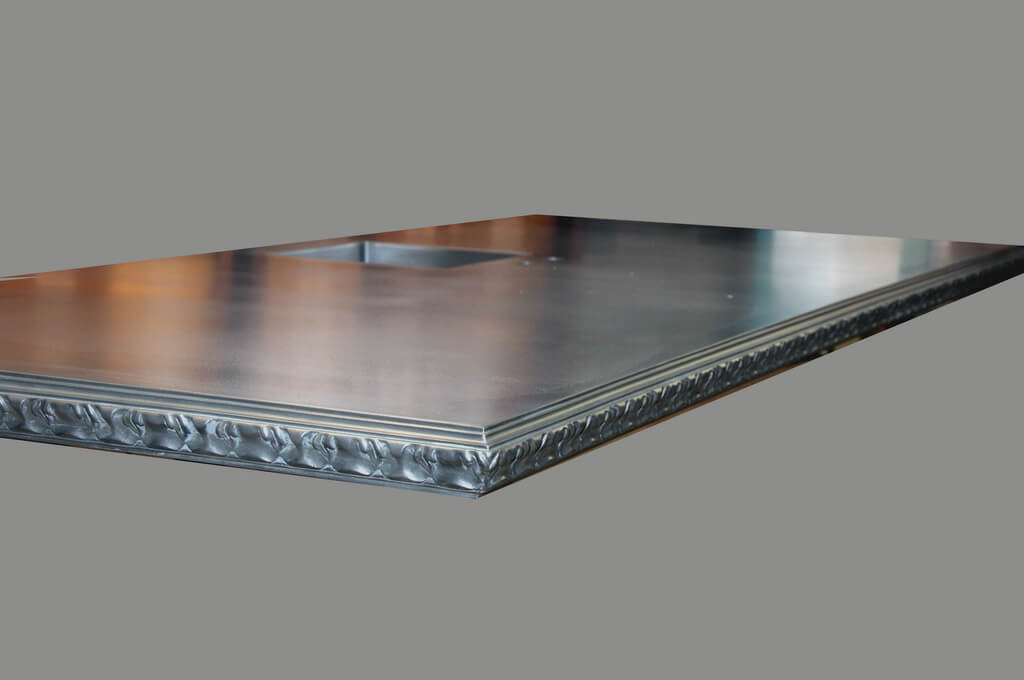 Pewter Countertop with Acanthus Edge