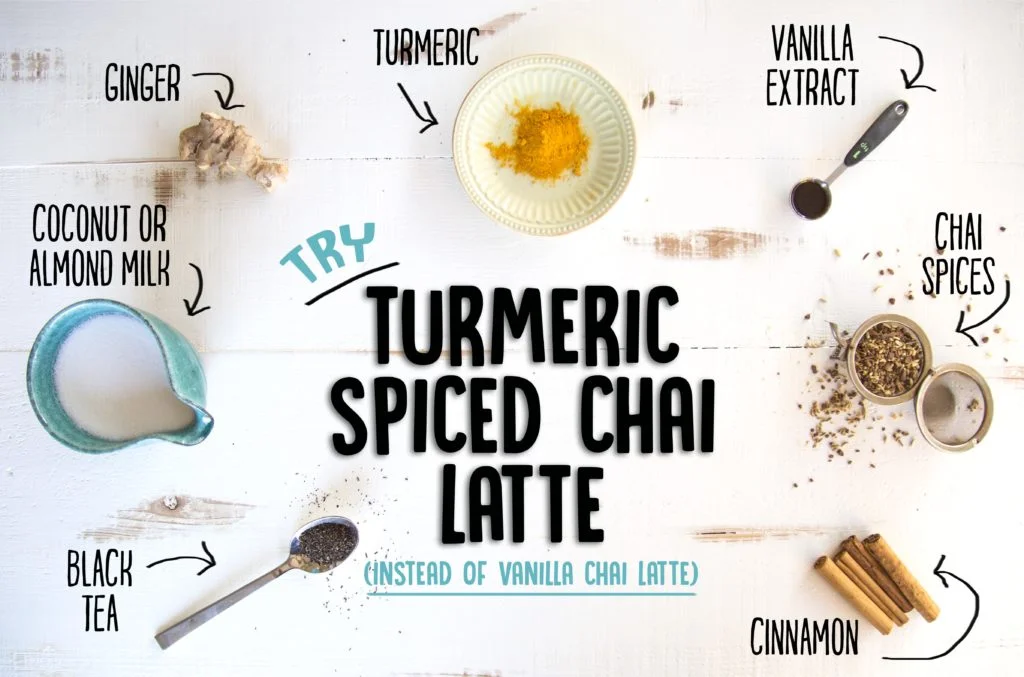  I am a sucker for a good spicy chai latte and this version is a great way to get in your nutrients. The bioavailability of turmeric’s antioxidant and anti-inflammatory properties is increased by over 53% when heated, paired with a good fat (coconut milk) and combined with black pepper. With this drink, I tend to not use sweetener, however, I know some of you need that extra bit of sweetness so just adjust according to your taste buds. Scary fact: Did you know a Starbucks Spiced Chai Latte has more sugar than a Snickers bar? Yikes!