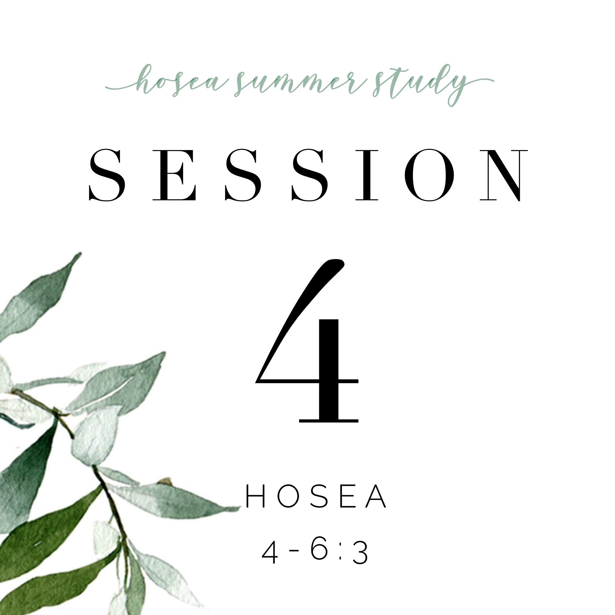 Hosea | Session 4 | Hosea 4-6:3