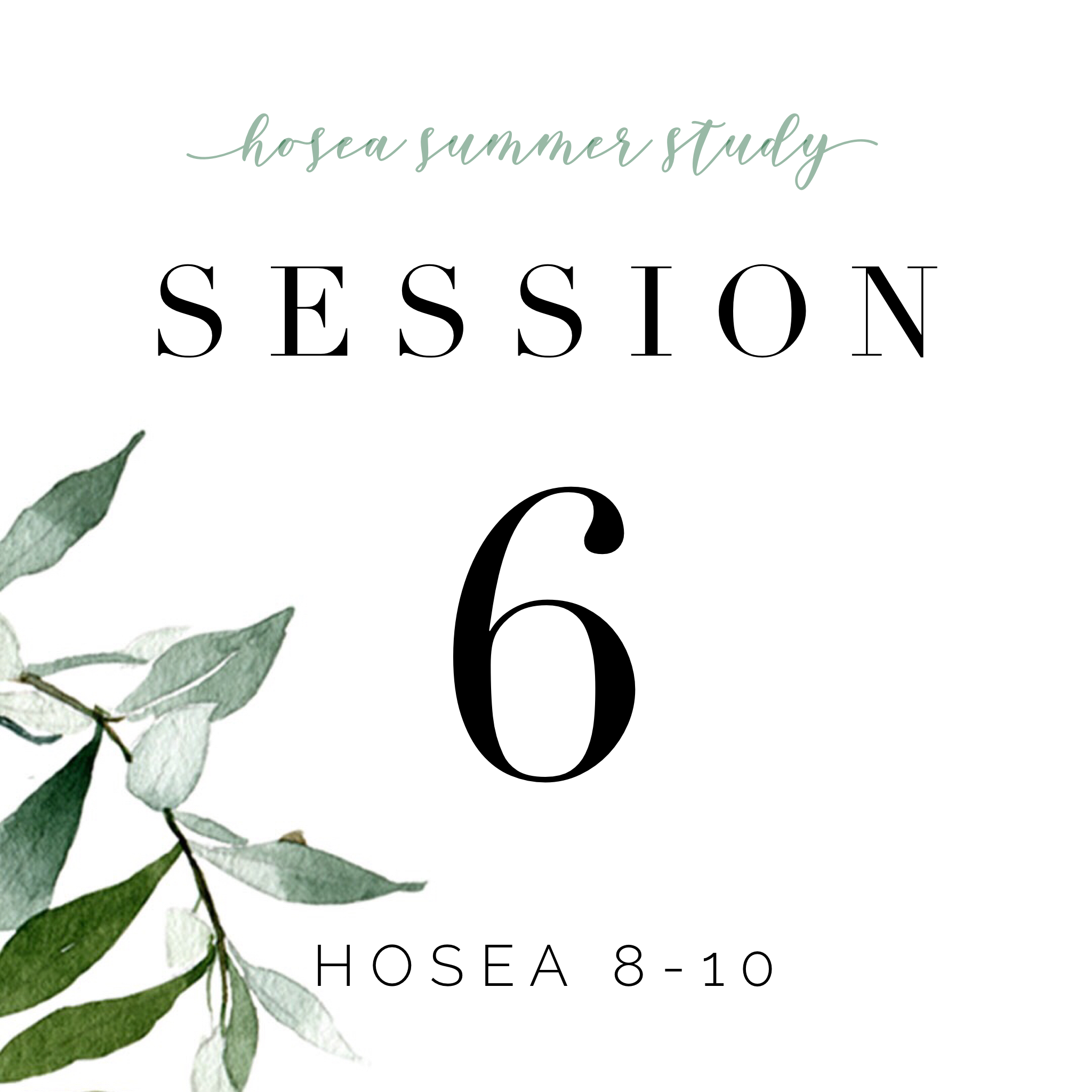 Hosea | Session 6 | Hosea 8-10