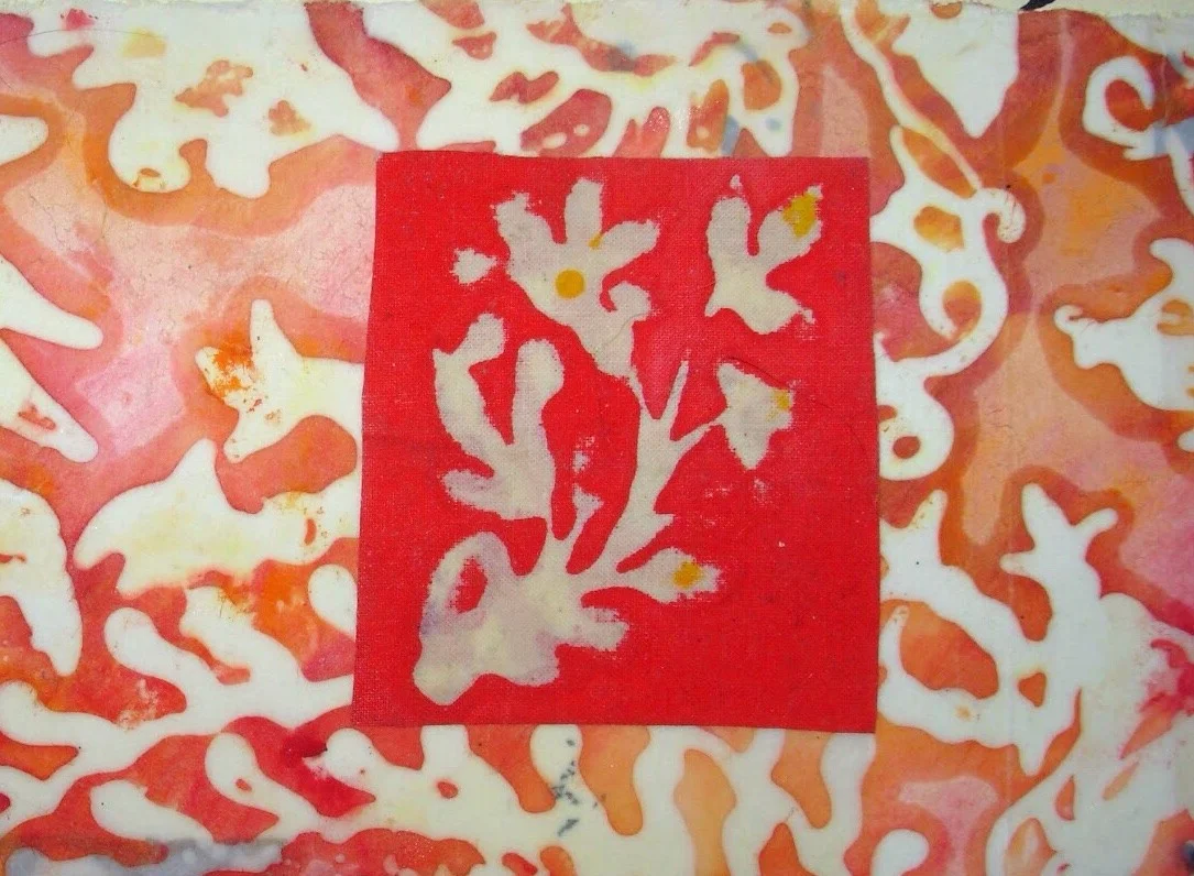 Paper assemblage detail.