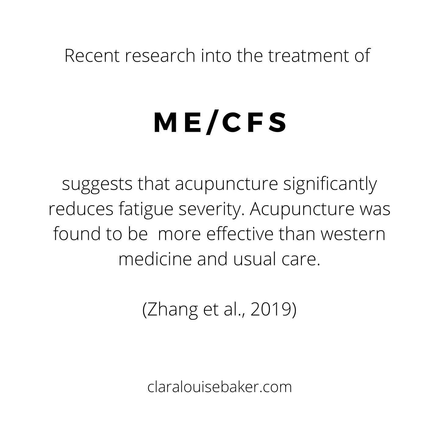 Recent research suggests what I have seen time and again in clinic, that acupuncture can really help those struggling with chronic fatigue.

This is such a debilitating and frustrating condition! If you are suffering pls consider acupuncture, and if 