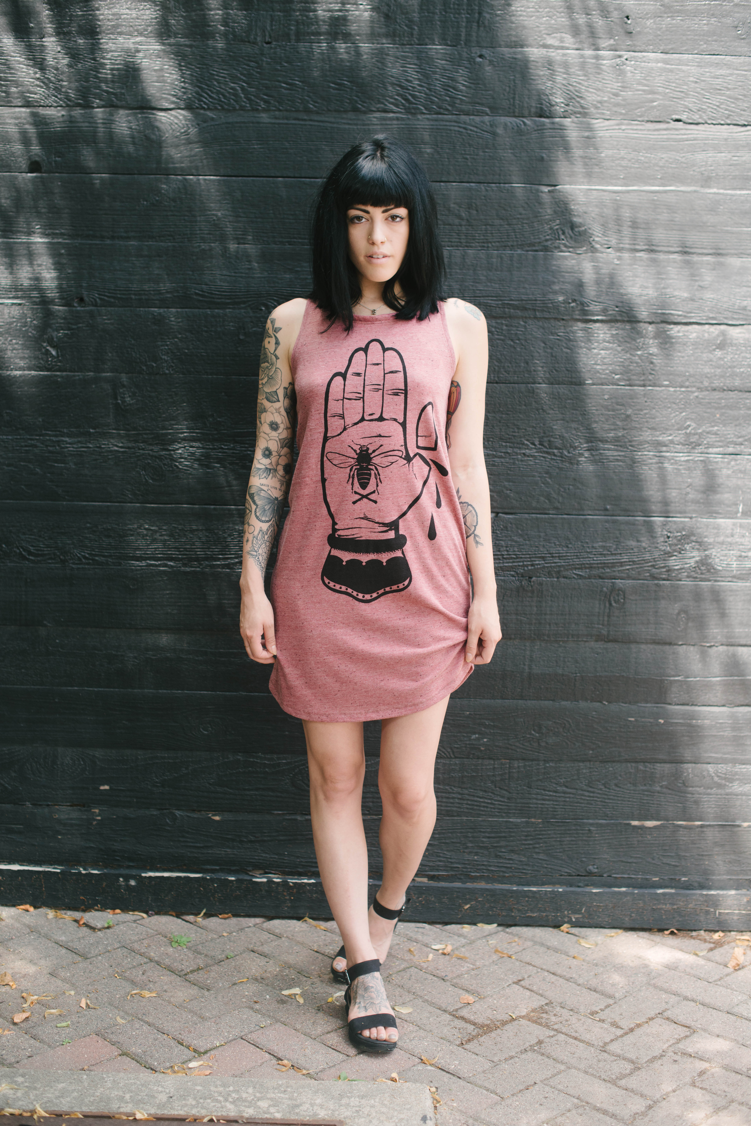 Screenprinted Dress by Acanthus Apparel