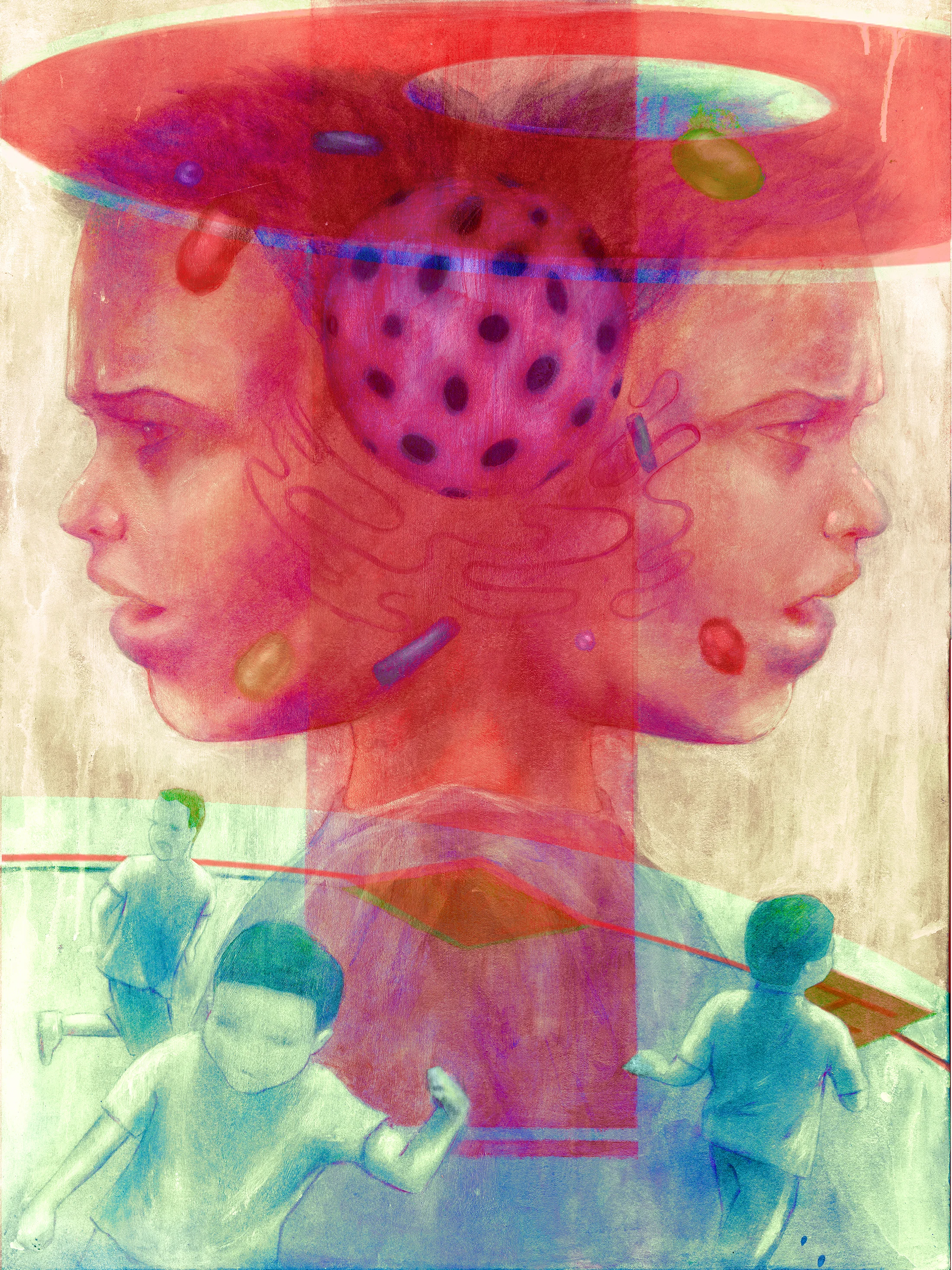 We Are One Acrylic and digital, 18 x 24", 2012.