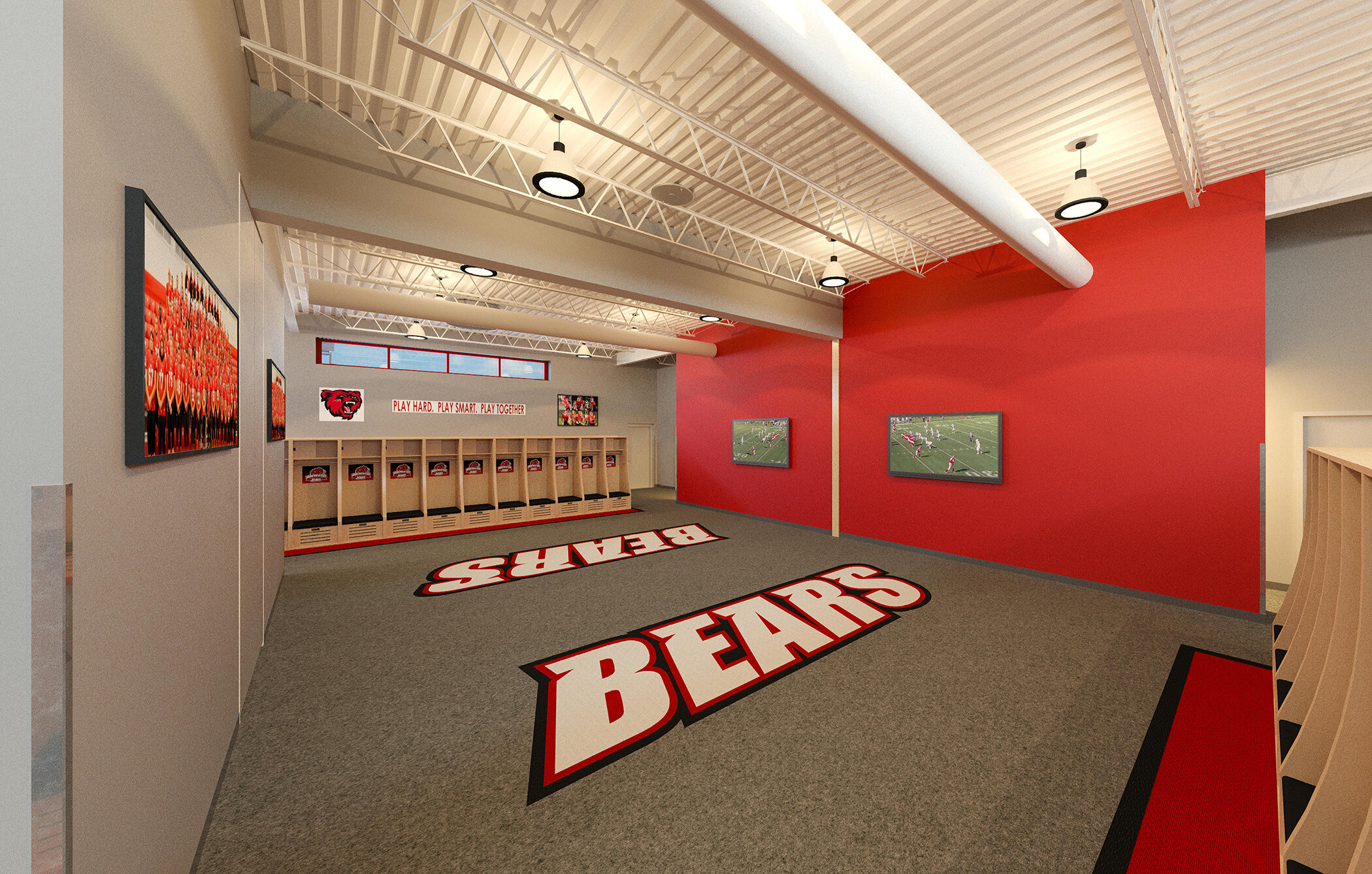 Proposed Rendering of Divisable Locker Room