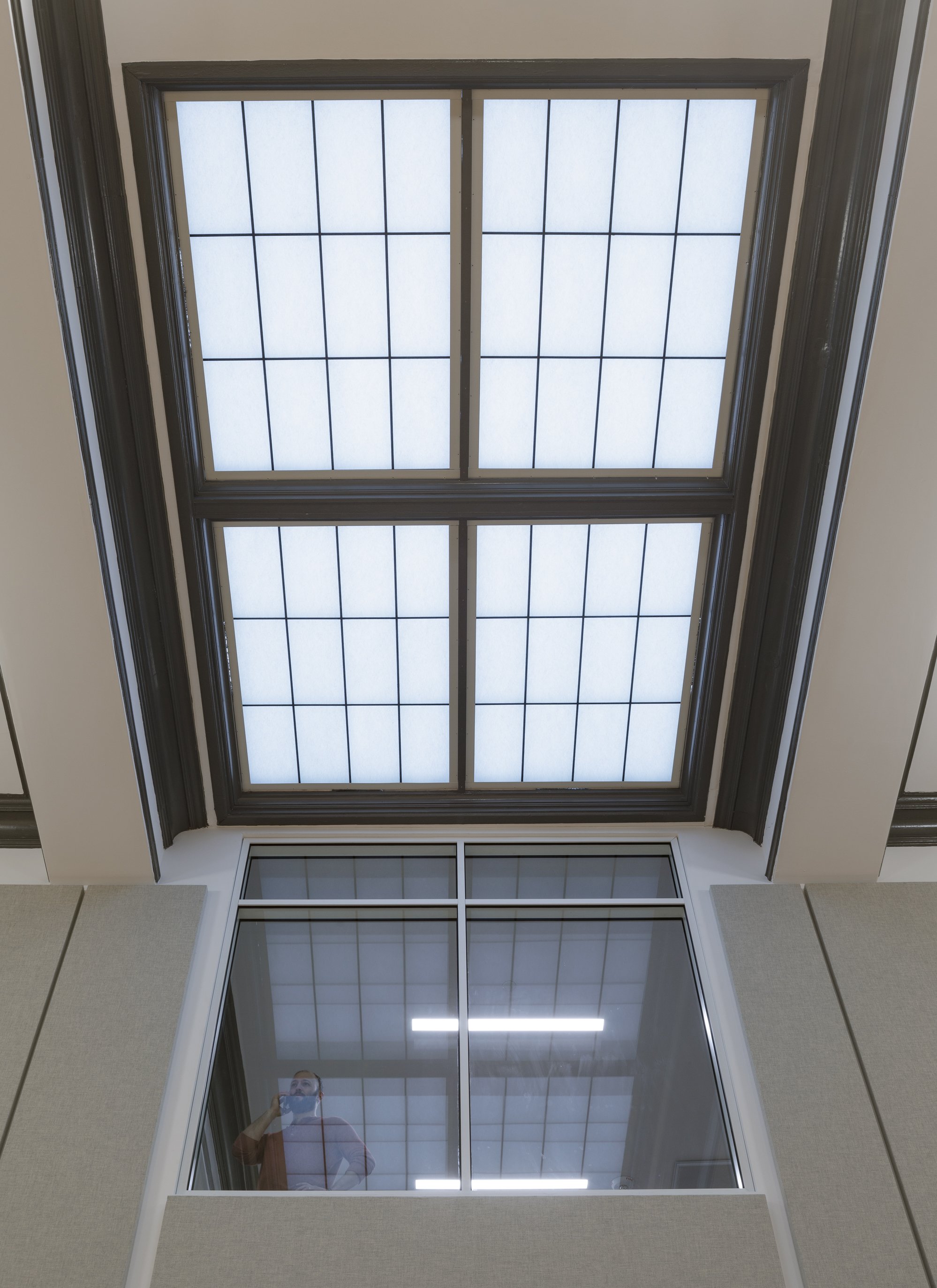 New skylights and interior acoustic windows spread natural daylight throughout 
