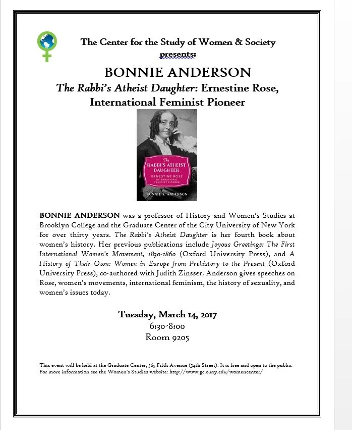 CUNY Graduate Center Talk CANCELLED!
