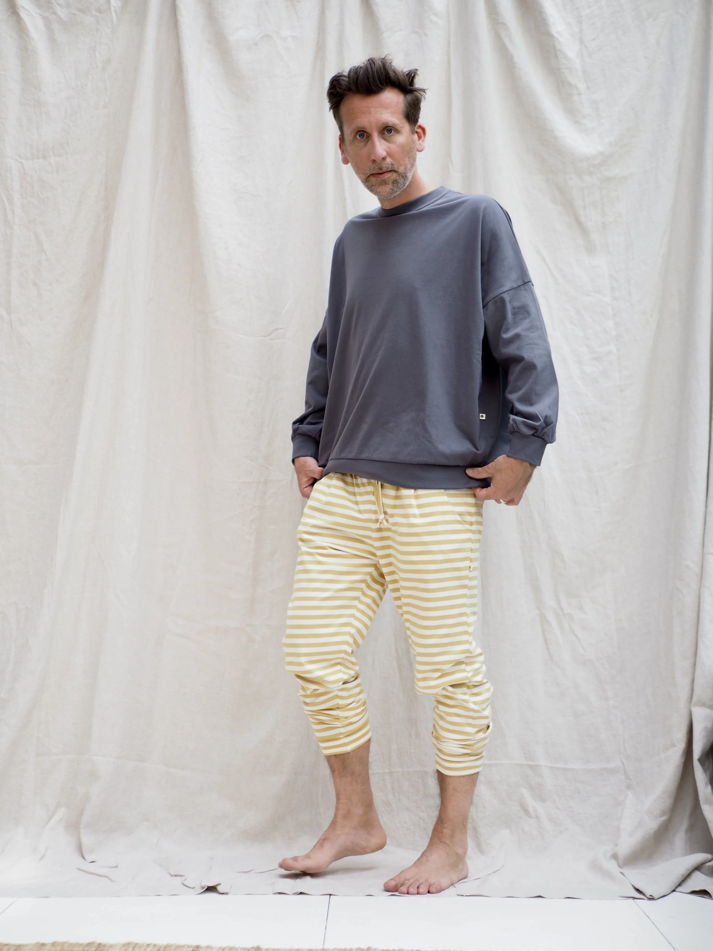 aku lounge pants / ochre stripe