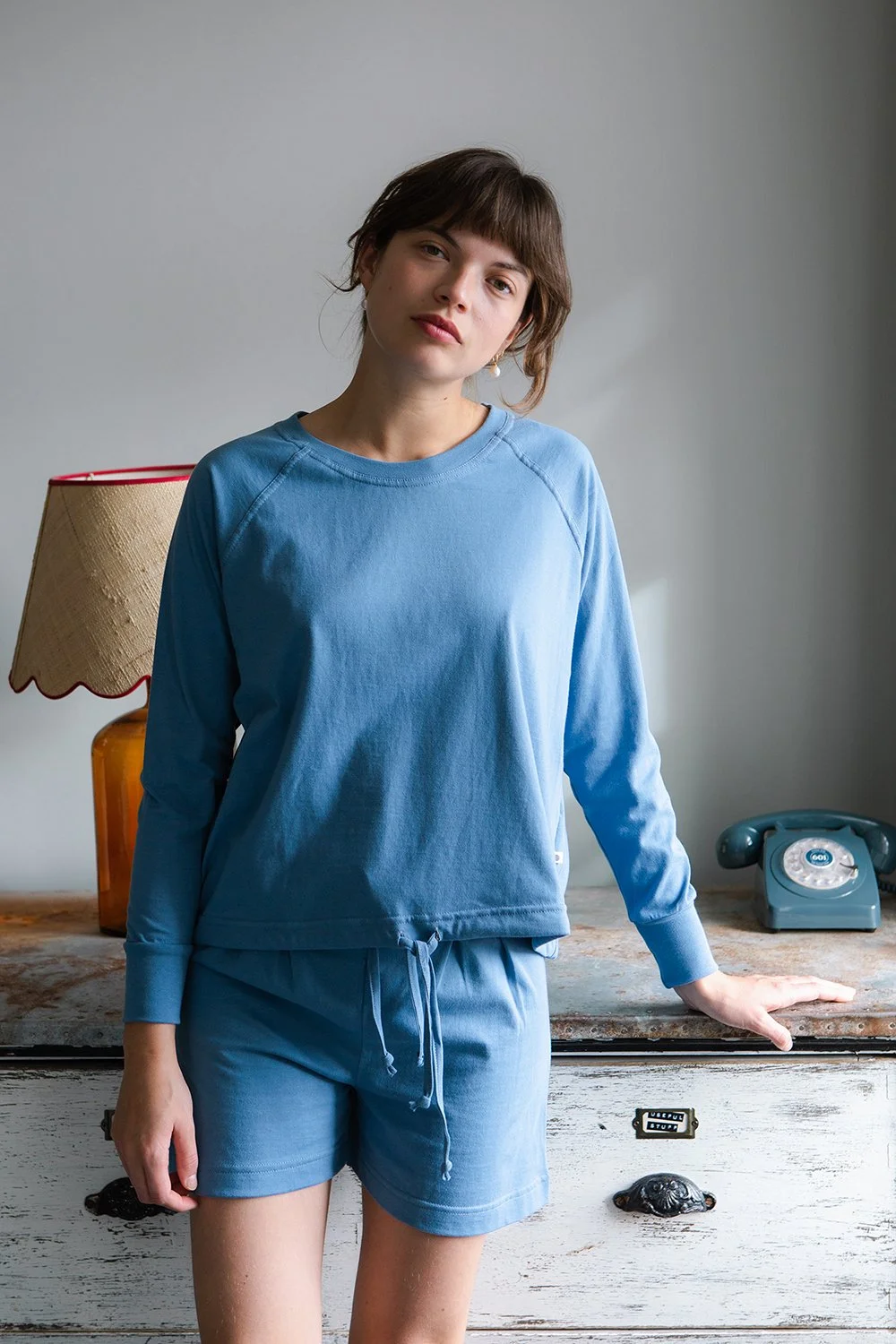 luna cosy top / ocean blue