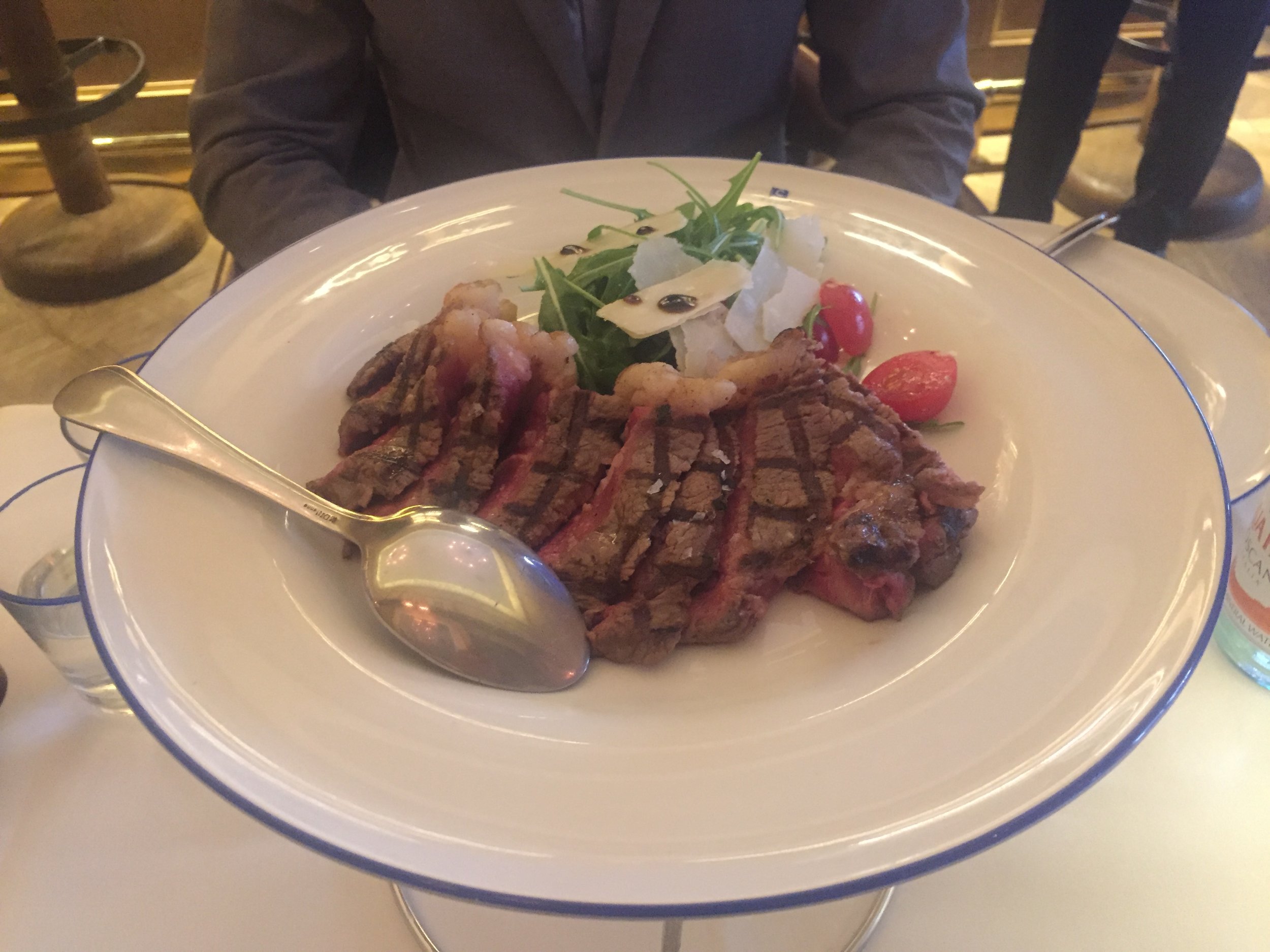 Beef Tagliata with Rocket, Cherry Tomatoes and Parmesan shavings
