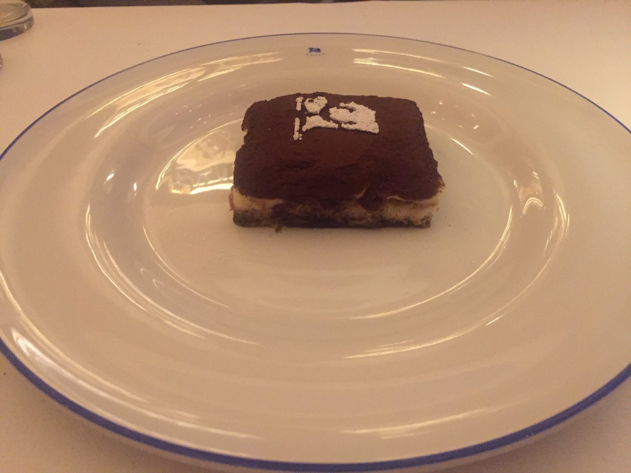 The world's best Tiramisu in the world's least complimentary picture, I promise that it tasted amazing though!