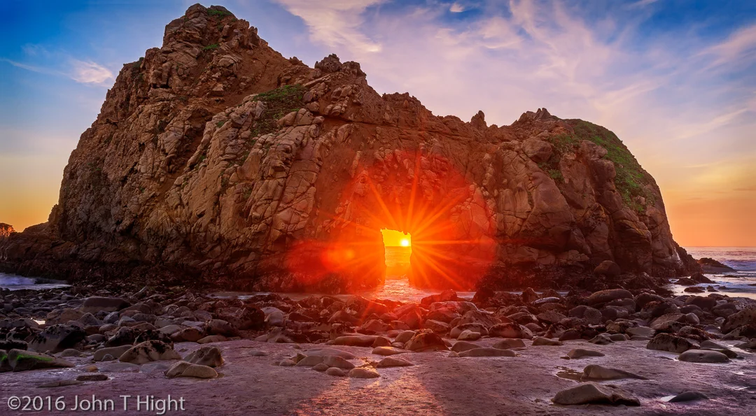 Sunset Through "Keyhole Rock"