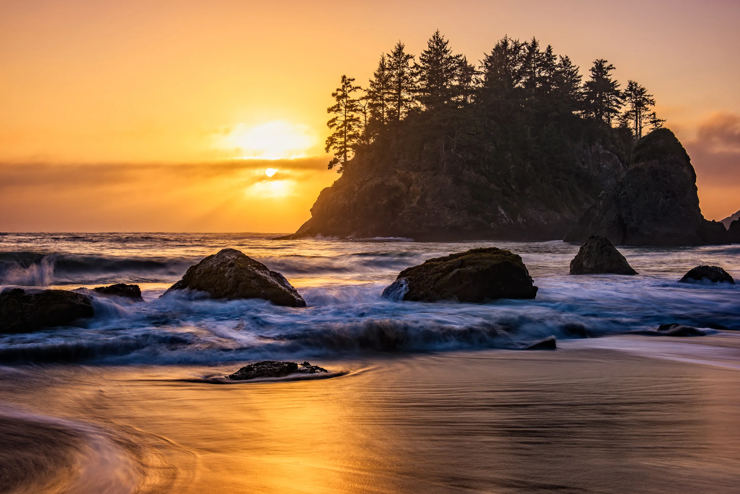 Marine Layer Sunset at Trinidad, California