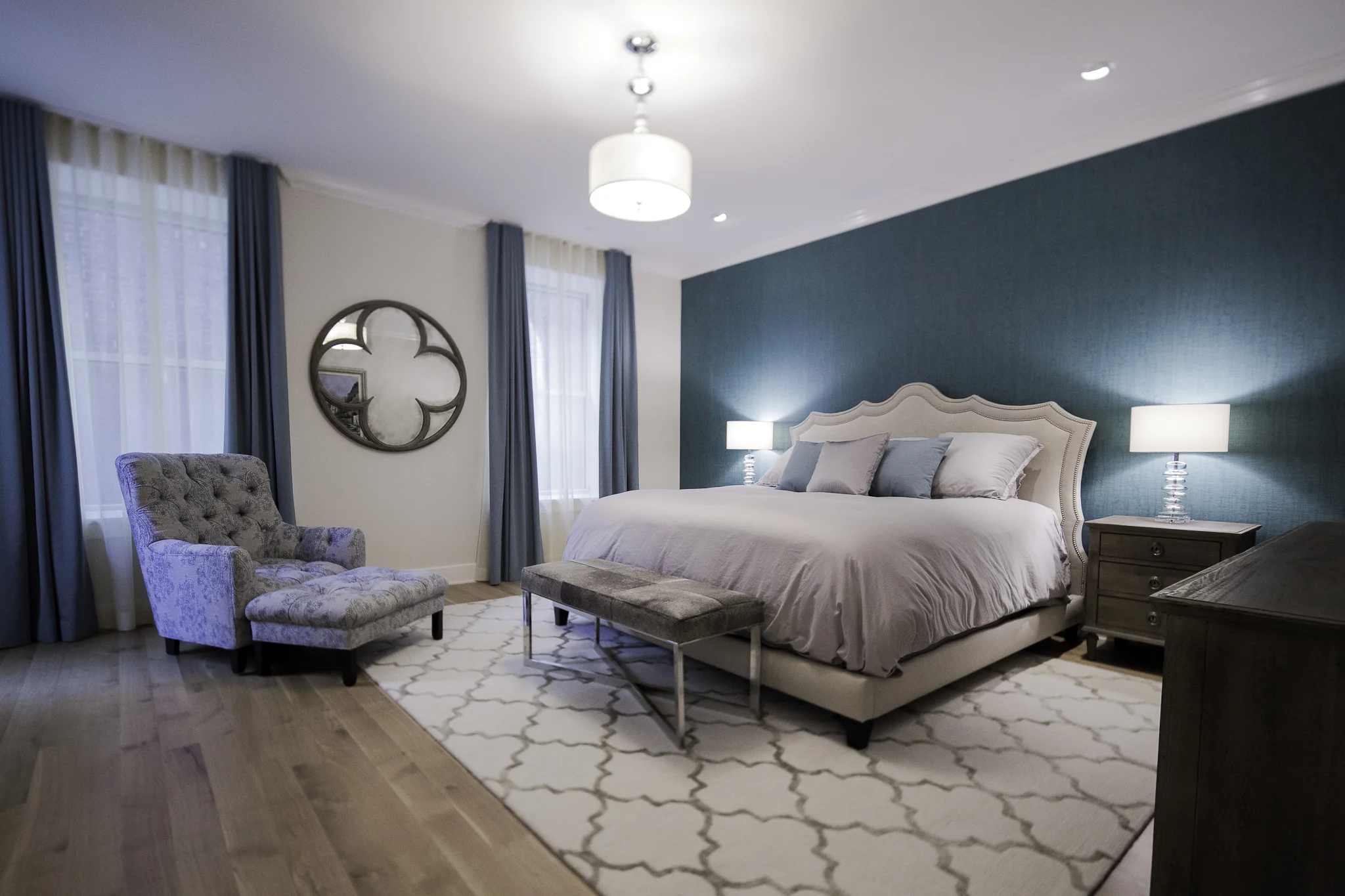 TUSCANY STYLE LOFT Through the use of natural stone, reclaimed wood and a calming color palette, Burgos created an old-world European charm that is polished and inviting.