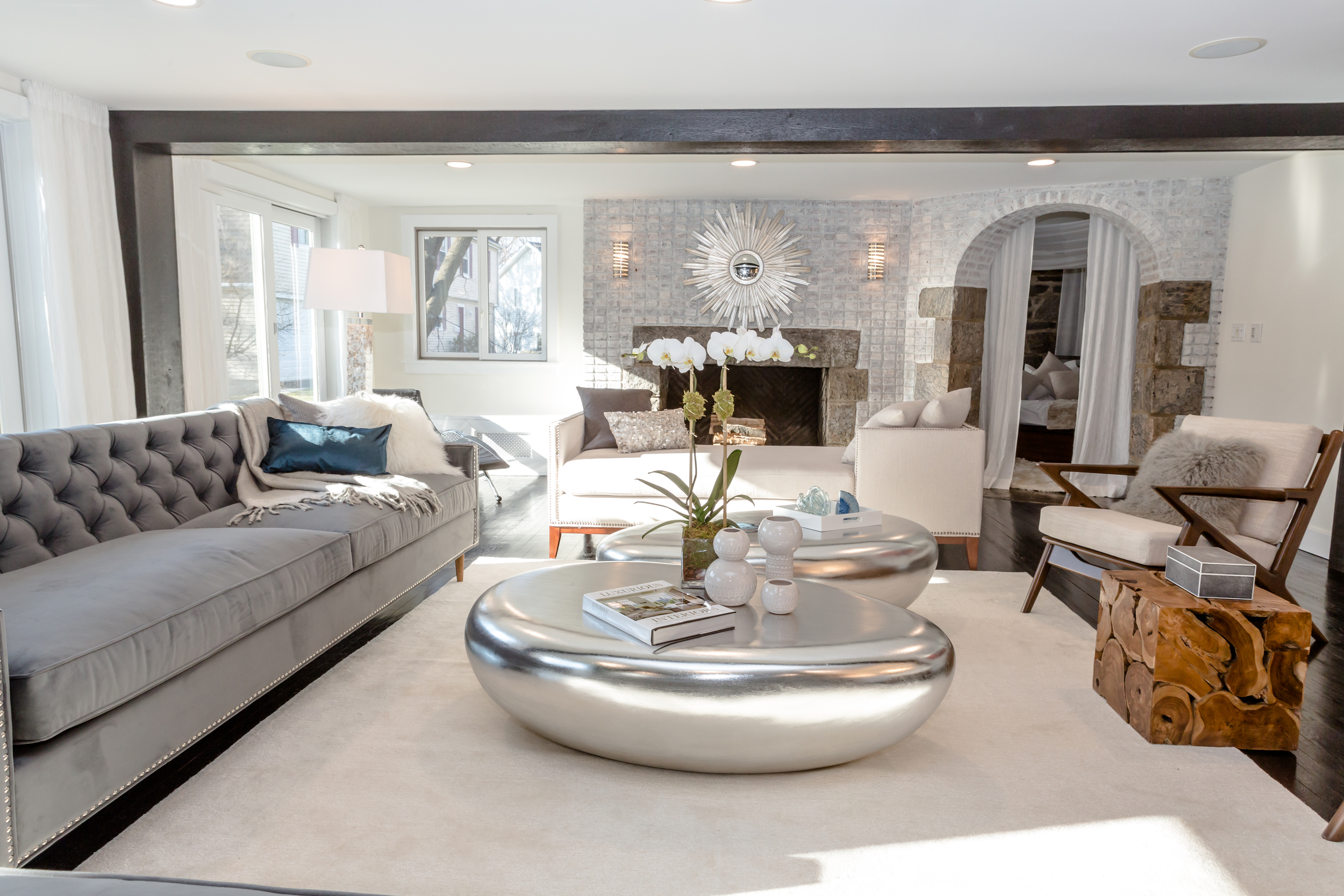 Luxury silver and grey interior deisgn