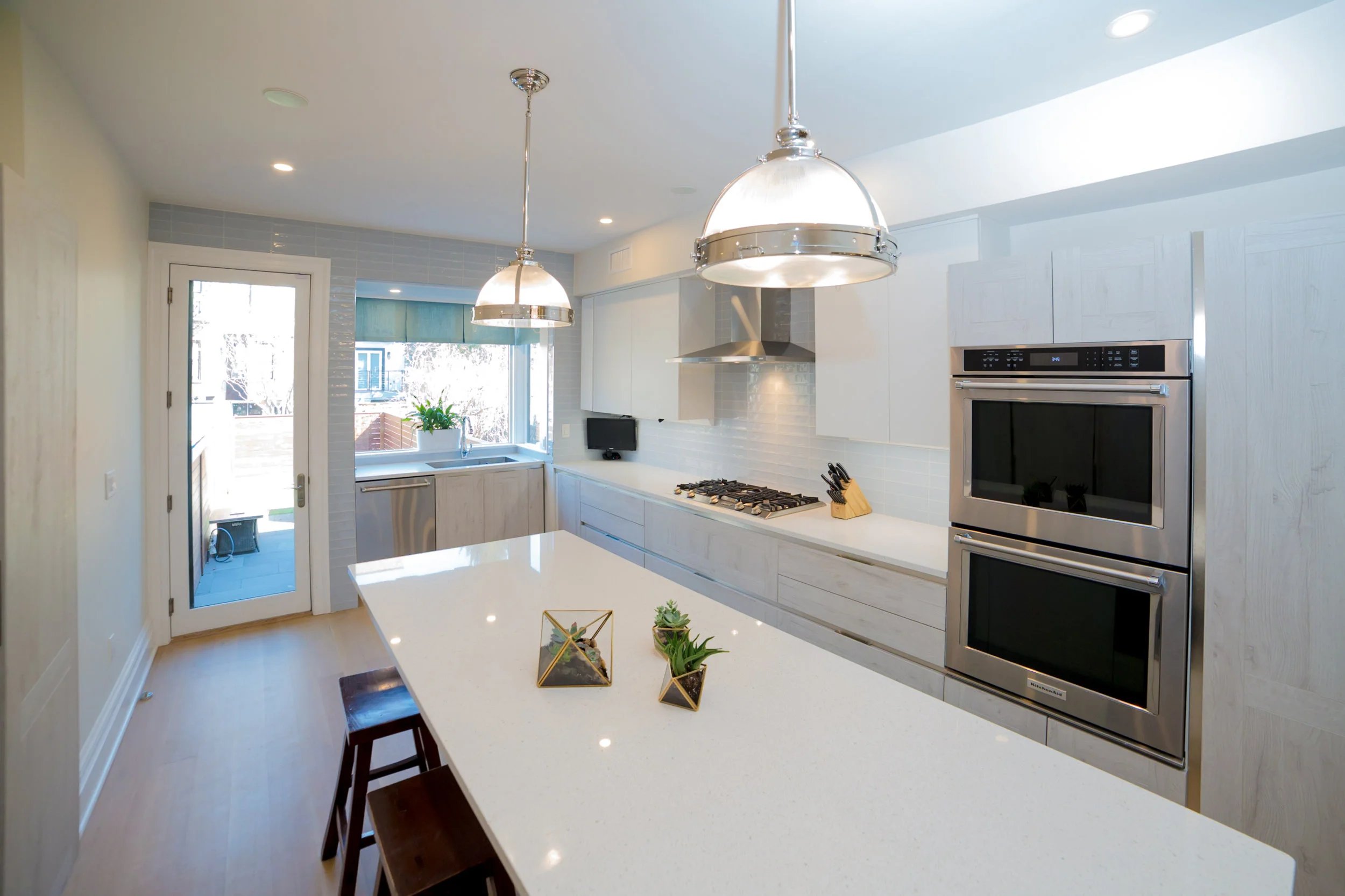 BEFORE AND AFTER KITCHEN GARDEN STREET BROWNSTONE 