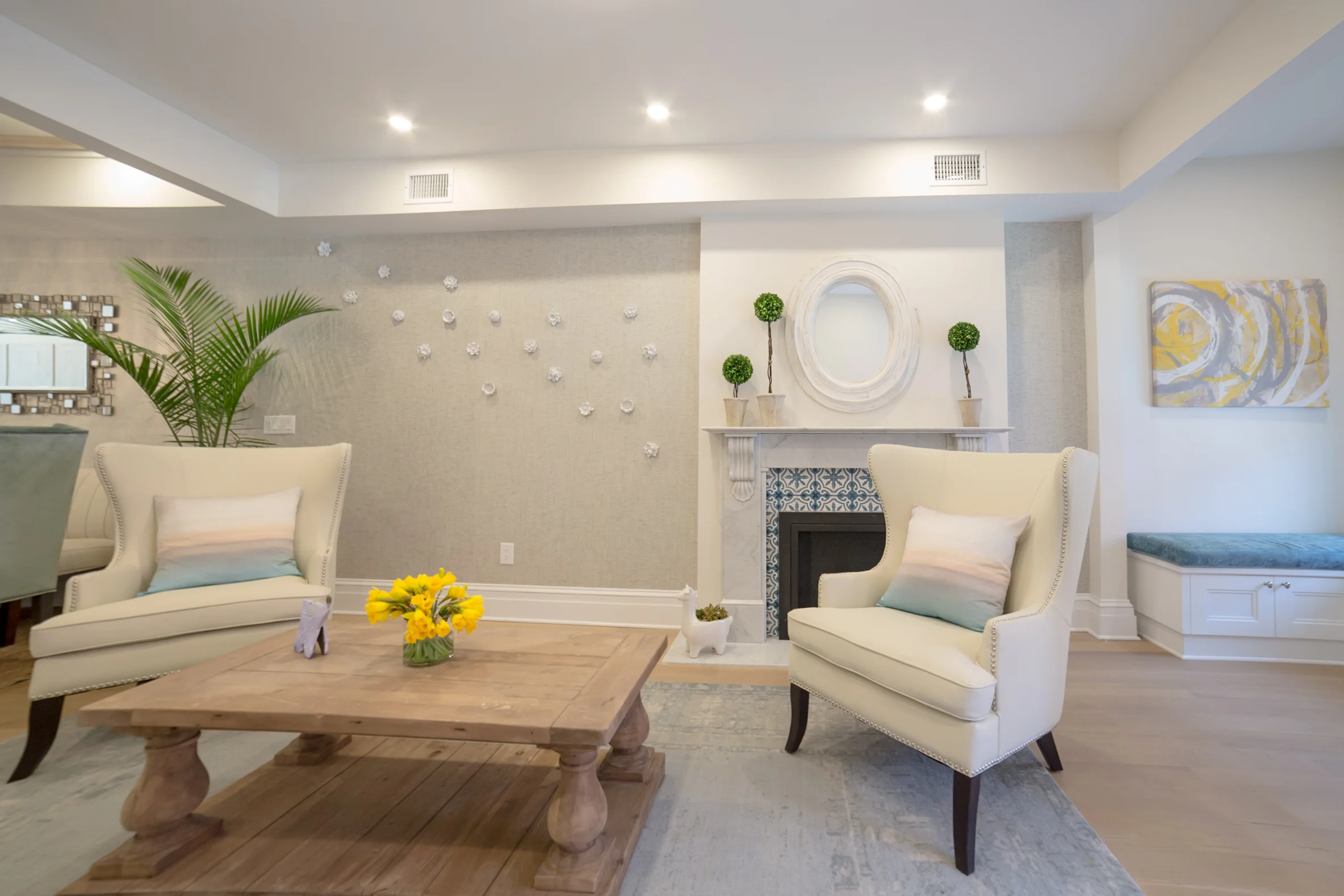 BEFORE AND AFTER LIVING ROOM GARDEN STREET BROWNSTONE
