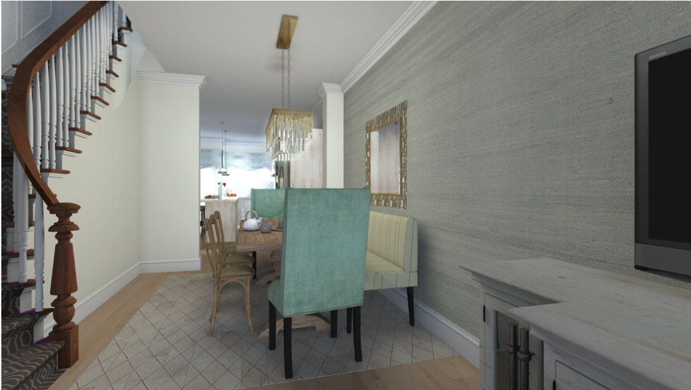 3D RENDER OF THE DINING ROOM 