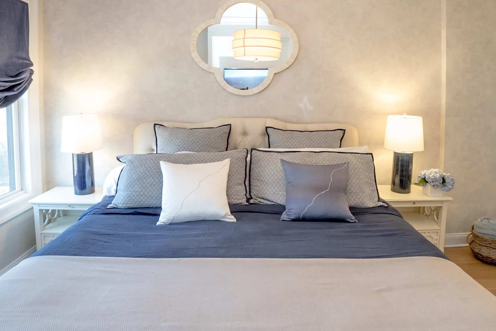 Garden Street Brownstone A Transitional design with Coastal color hues for a serene 1900 century family home.