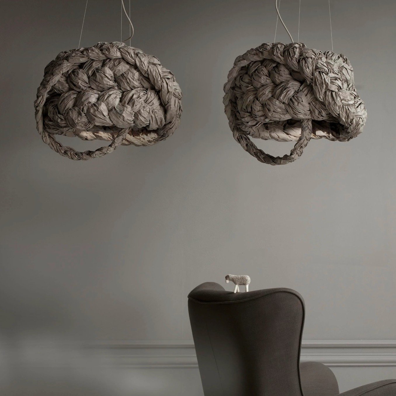 No two Brides on earth are the same! As light shines through the lamp material, you will find yourself infused by an aura of airy lightness; almost as if the splendid lamp was not subject to the law of gravity. This braided lamp is most definitely a 