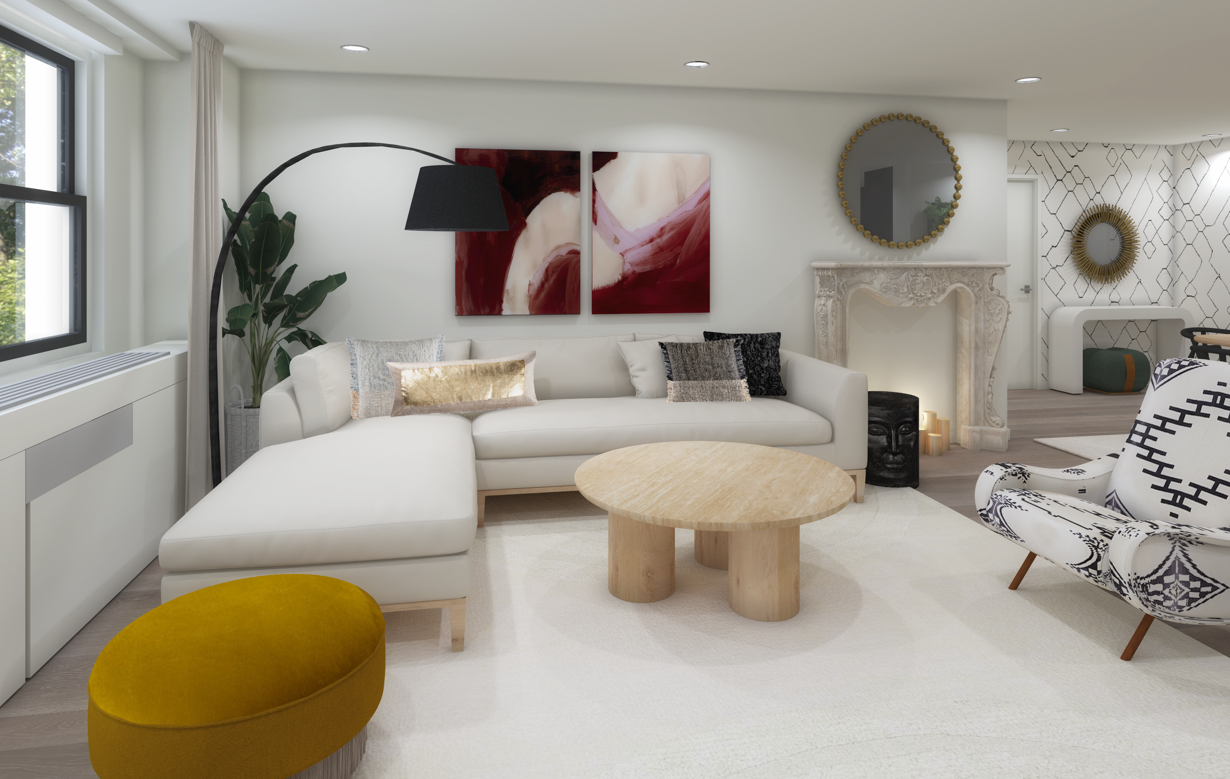 Parisian Retreat Residence: A Paris-Inspired First Apartment in Manhattan