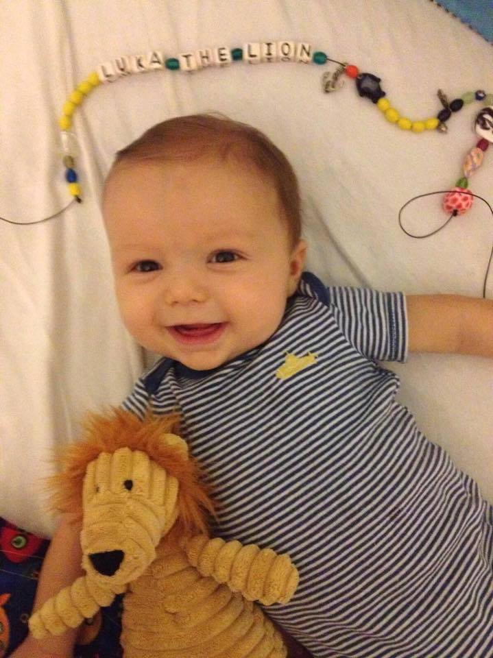 Our beautiful Luka The Lion, at around 4 months in July 2014, after he received his very first Beads of Courage, a demonstration of his bravery, strength and resilience.