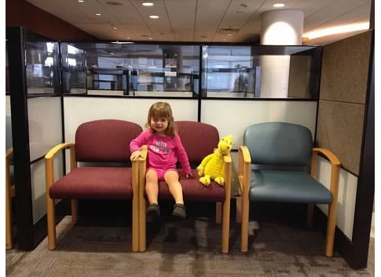 Big sister, Maia, with "Sneetch" at one of Luka's ultrasound appointments