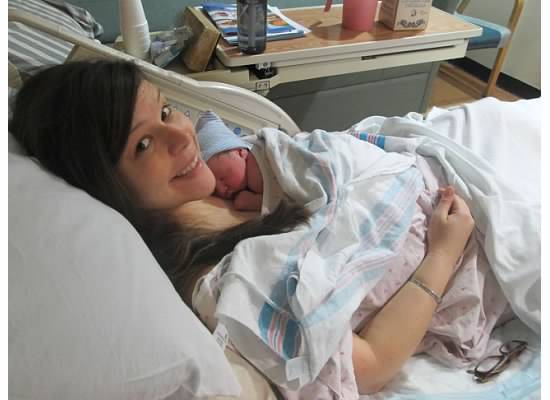  Luka with Mom on Day One