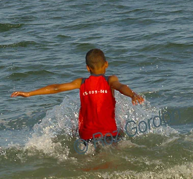 boy, play, beach, sea,