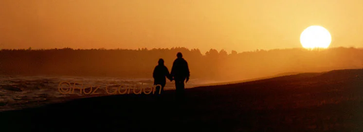 beach, sunset, walk, lovers, hand in hand, suffolk, walberswick, romantic, dusk, 