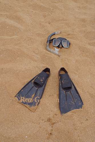 snorkell, mask, flippers, fun, beach, sand, 