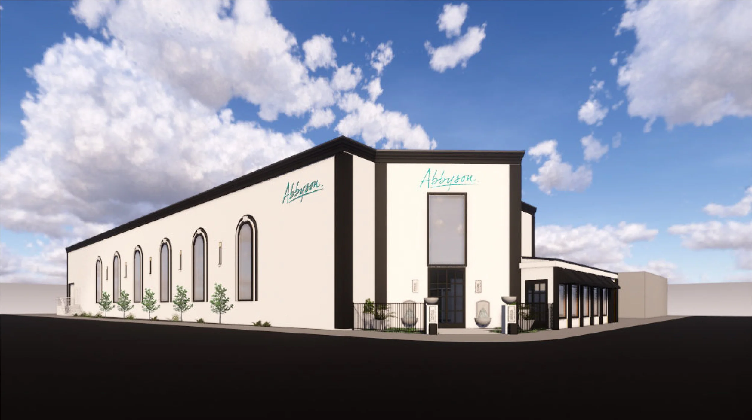 A rendering of the new Abbyson showroom at 300 E. Green Street at the corner of Hamilton.