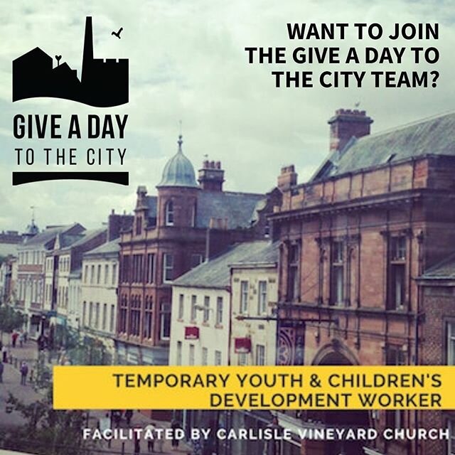 TEMPORARY PART TIME YOUTH &amp; CHILDREN&rsquo;S DEVELOPMENT WORKER OPPORTUNITY

We are looking for someone who loves what we're about as we seek to see Carlisle become better than it already is, through fierce generosity, wild compassion, working to