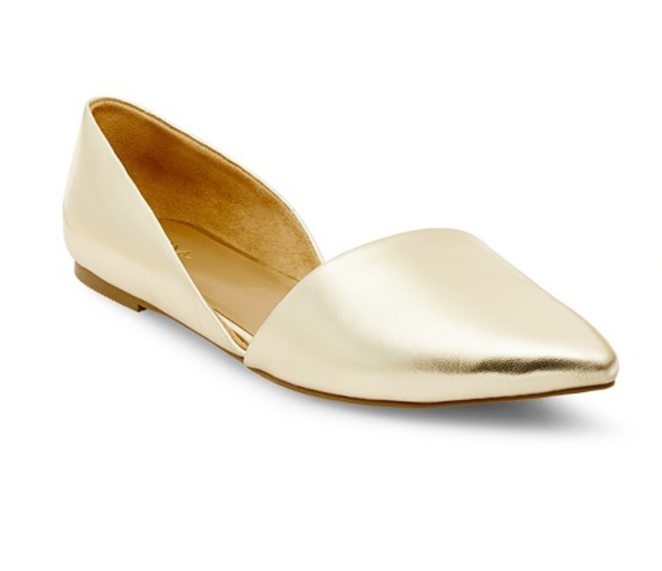The metallic shine is all you need to dress up a pair of jeans. Target, $22.99, target.com.