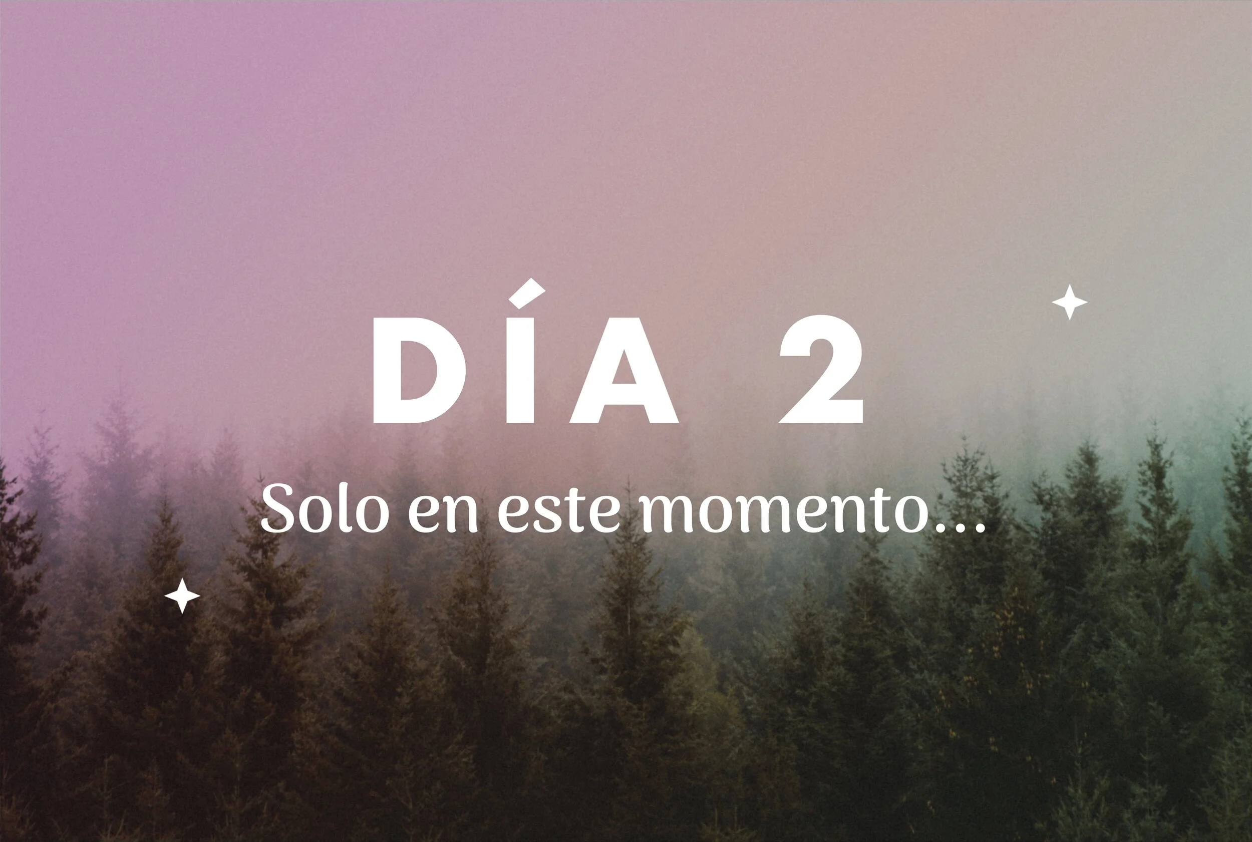Día 2: Solo en este momento...