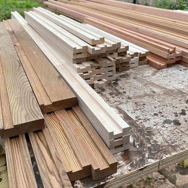 Western Red Cedar, Maple, Honduran Mahogany, Red Grandis, and Spanish Cedar frame stock....